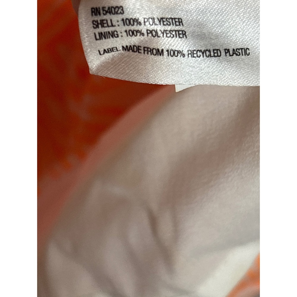 Gap Women's Orange White Tropical Leaf Print Sleeveless Drawstring Mini Dress S - Picture 5 of 6